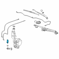 OEM Chevrolet Suburban Front Washer Pump Diagram - 23353390