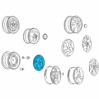 OEM Pontiac Wheel Trim Cover Diagram - 9592478