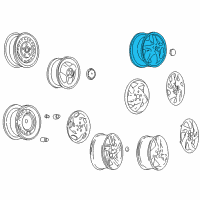 OEM Pontiac Wheel Rim Kit, Aluminum Diagram - 12365425