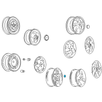 OEM Pontiac Sunfire Wheel Trim Cap Diagram - 9594625