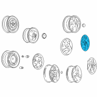 OEM Pontiac Sunfire Wheel TRIM COVER Assembly 14" *Silver Spark Diagram - 9593210
