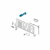 OEM Chevrolet Colorado Lock Cylinder Diagram - 89022372