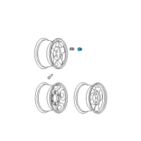OEM GMC Yukon XL 1500 Wheel Nut Cap Diagram - 9597158