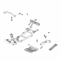OEM Chevrolet Tracker Bracket, Body Front Mount Diagram - 91174828