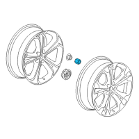 OEM Buick Cascada Wheel Nut Cap Diagram - 13450276