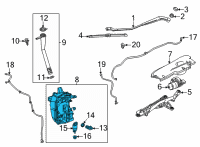 OEM Chevrolet Trailblazer Washer Reservoir Diagram - 42748842