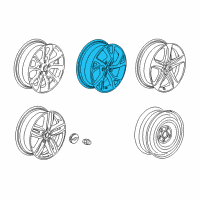 OEM Chevrolet Equinox Wheel, Alloy Diagram - 84443869