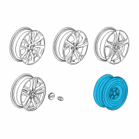 OEM GMC Terrain Wheel Rim Spare-16X4.0Bt Steel 41Mm Outside 115X5Xm Diagram - 22969708