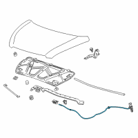 OEM Chevrolet Spark EV Cable Asm-Hood Primary Latch Release (W/O Handle) Diagram - 94544854