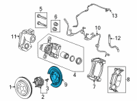 OEM Chevrolet Camaro Backing Plate Diagram - 92274271