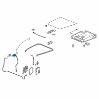 OEM Chevrolet SSR Rear Compartment Lid Latch Assembly Diagram - 15133896