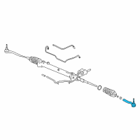 OEM Cadillac STS Outer Tie Rod Diagram - 88957176