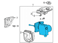 OEM Chevrolet Corvette Master Cylinder Assembly Diagram - 84858628