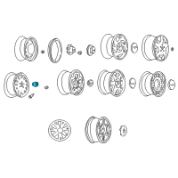 OEM GMC Sonoma Wheel Cap Diagram - 15679648