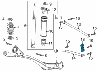 OEM Chevrolet Trailblazer Lower Link Diagram - 42726528