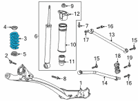 OEM Chevrolet Trailblazer Coil Spring Diagram - 42743541