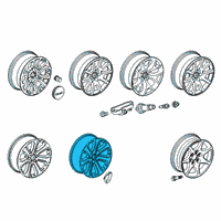 OEM GMC Yukon Wheel, Alloy Diagram - 84340647