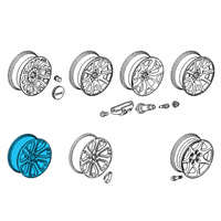 OEM GMC Wheel, Alloy Diagram - 84346100