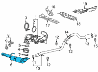 OEM Chevrolet Suburban Converter & Pipe Diagram - 84749006