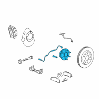 OEM GMC Sierra 1500 Front Wheel Bearing (W/ Bearing & Wheel Speed Sensor) Diagram - 23356814