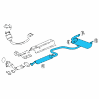 OEM Pontiac G6 Muffler & Pipe Diagram - 25923029