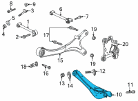 OEM GMC Yukon XL Lower Control Arm Diagram - 84728685