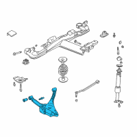 OEM Cadillac Seville Rear Suspension Control Arm Assembly Diagram - 25820031