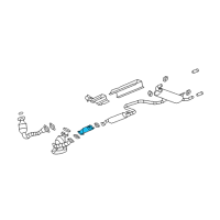 OEM Saturn Aura Exhaust Pipe Assembly Diagram - 25778033