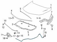 OEM Chevrolet Trailblazer Release Cable Diagram - 42762246