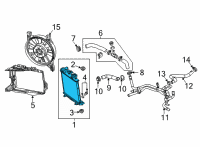 OEM Chevrolet Corvette Radiator Diagram - 84739203