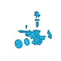 OEM Cadillac Escalade Water Pump Assembly Diagram - 12685257