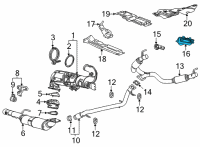 OEM Chevrolet Suburban Tailpipe Extension Diagram - 84817175