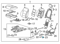 OEM Chevrolet Trailblazer Seat Switch Knob Diagram - 13274112