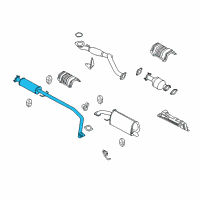 OEM Pontiac G3 Exhaust Muffler Assembly (W/ Exhaust Manifold Pipe) Diagram - 96654214