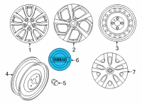 OEM Wheel Center Cap - Various;Black Diagram - 40342-4AF2A
