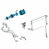 OEM Cadillac Escalade Compressor Assembly Diagram - 84317510