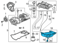 OEM Chevrolet Trailblazer Oil Pan Diagram - 12710474