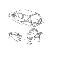 OEM Chevrolet Blazer Container, Windshield Washer & Rear Window Washer Solvent Diagram - 12362596