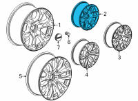 OEM GMC Yukon XL Wheel, Alloy Diagram - 23376228
