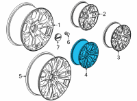 OEM GMC Yukon Wheel, Alloy Diagram - 84647039