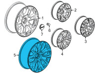 OEM GMC Yukon Wheel, Alloy Diagram - 84423416