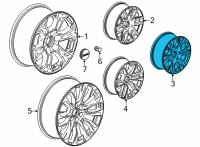 OEM GMC Yukon XL Wheel, Alloy Diagram - 84308400