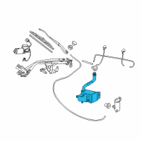 OEM Pontiac GTO Container Asm-Windshield Washer Solvent (W/ Pump) Diagram - 92185911
