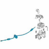 OEM Buick Cascada Shift Control Cable Diagram - 22868813