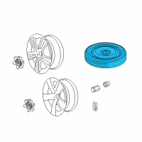 OEM Pontiac G8 Wheel Rim, 17X4 Compact Spare Diagram - 92214938