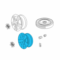 OEM Pontiac Wheel, Alloy Diagram - 92212153