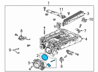 OEM Chevrolet Suburban Supercharger Gasket Set Diagram - 12639086