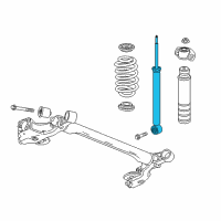 OEM Chevrolet Spark EV Rear Shock Absorber Assembly Diagram - 95297143