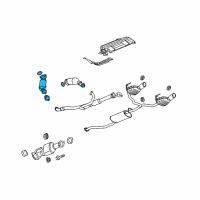 OEM Buick Enclave Converter & Pipe Diagram - 23229313
