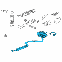 OEM Buick Regal Muffler Asm-Exhaust (W/ Exhaust Pipe) *Ab3V Diagram - 23369186